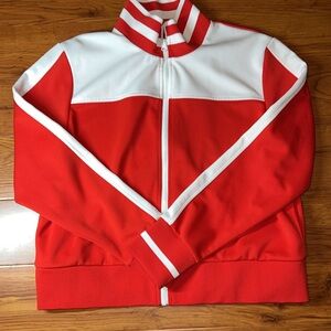 Wild Fable red with white striped track suit. Size L